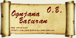 Ognjana Baturan vizit kartica